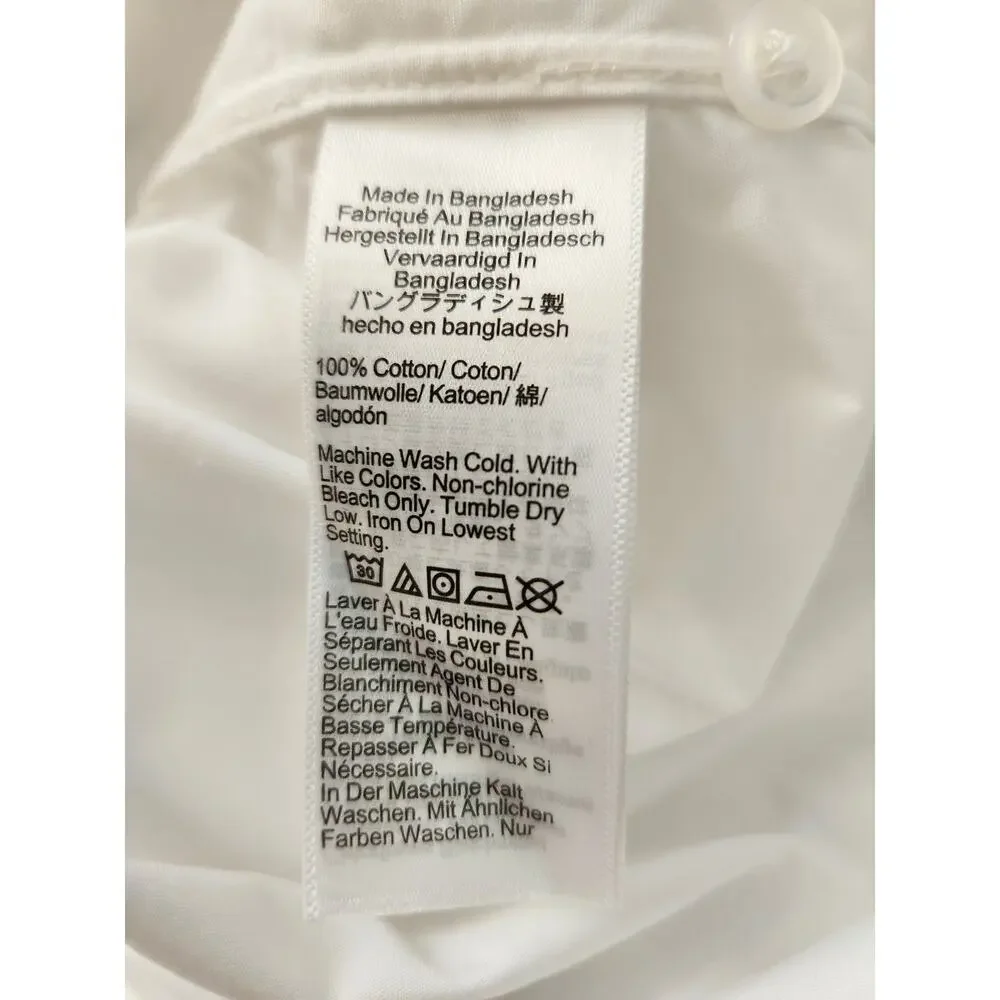 NWT J. Crew Men's Ludlow Premium Fine Cotton Dress Shirt White M
